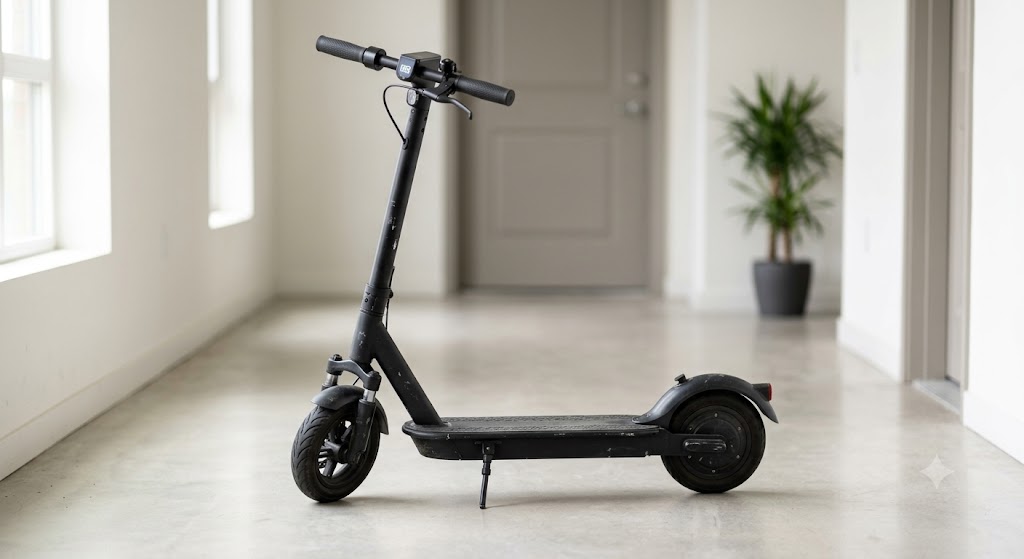 Black Foldable Electric Scooter – Excellent Condition (Charger Included)